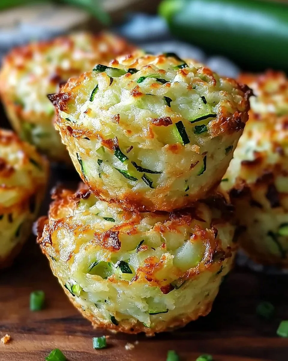 Crispy Parmesan Zucchini Potato Muffins on a plate, delicious and healthy snack.
