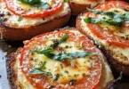 Freshly baked Tomato Basil Garlic Bread with herbs and spices