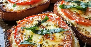 Freshly baked Tomato Basil Garlic Bread with herbs and spices