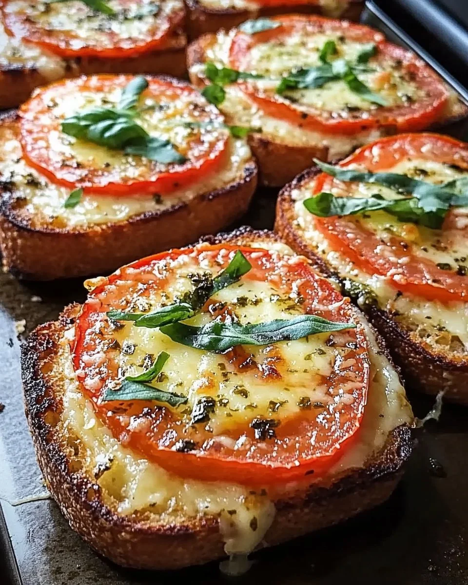 Freshly baked Tomato Basil Garlic Bread with herbs and spices