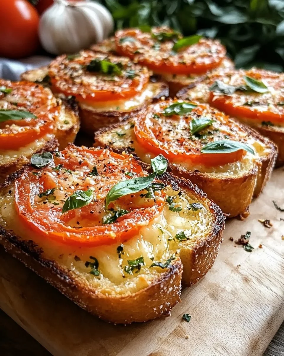 Tomato Basil Garlic Bread